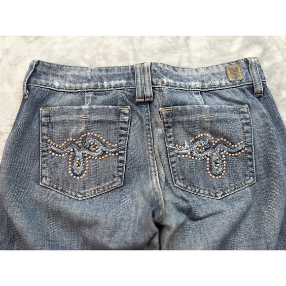 Guess Denim - Guess Y2K Jeans Womens Sz 26 Blue Bootcut Western Cowgirl Boho Low Rise Denim